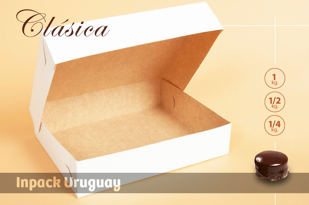 Cajas de la Línea Clásica utilizada para masas, alfajores y postres.